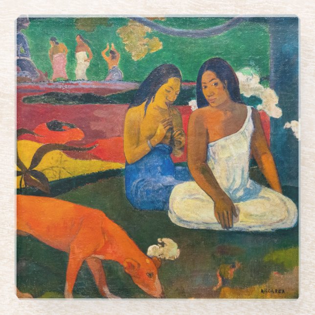 Paul Gauguin - Arearea / The Red Dog Glass Coaster (Front)