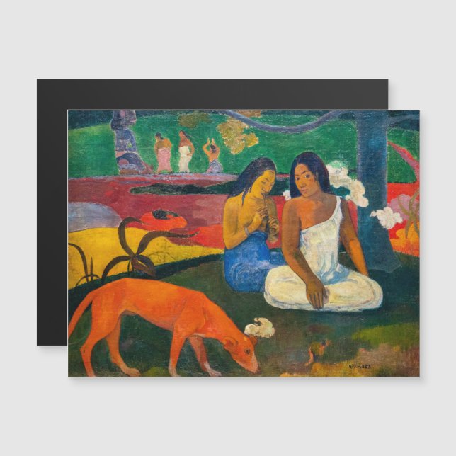 Paul Gauguin - Arearea / The Red Dog Magnetic Card (Front/Back)
