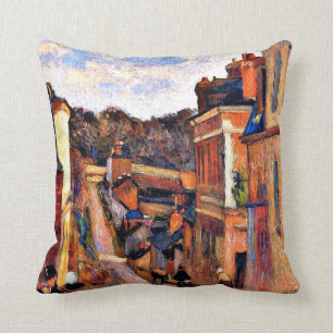 Paul Gauguin art: Rue Jouvenet, Rouen Cushion