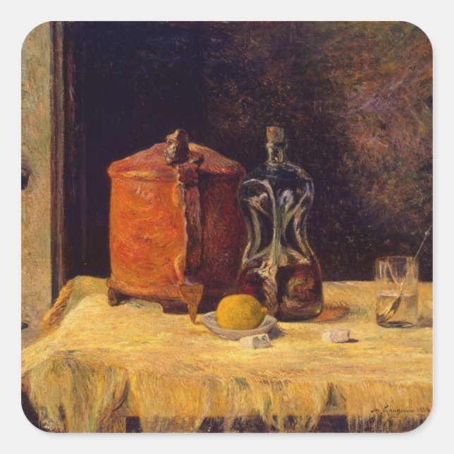 Paul Gauguin | At the Window, 1882 Square Sticker (Front)