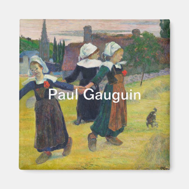 Paul Gauguin Breton Girls Dancing, Pont-Aven Magnet (Front)