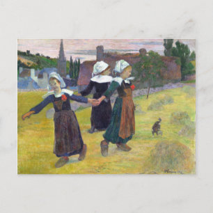Paul Gauguin Breton Girls Dancing, Pont-Aven Postcard