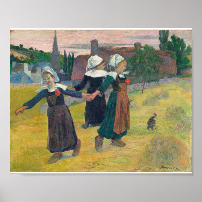 Paul Gauguin - Breton Girls Dancing Poster (Front)