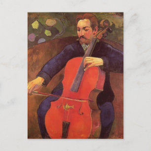 Paul Gauguin- Cellist,Portrait of Upaupa Scheklud Postcard