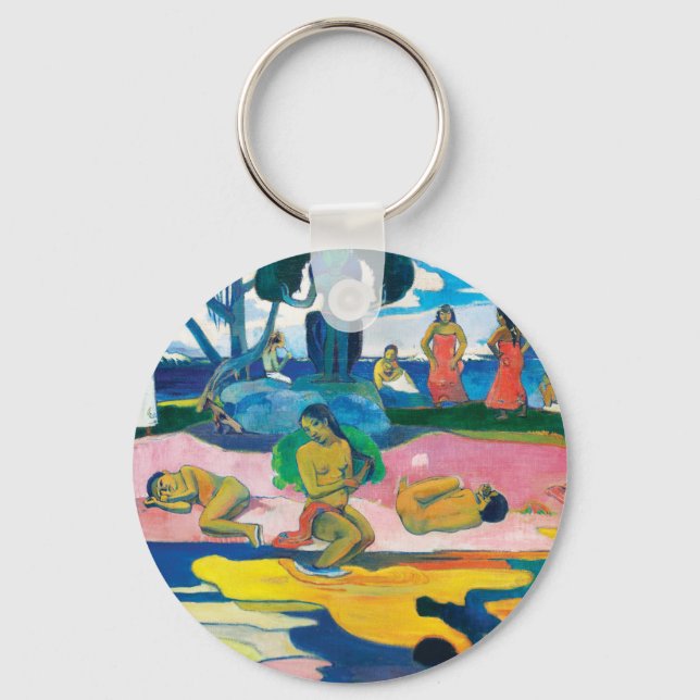 Paul Gauguin Day of the God (Mahana no atua) Art Key Ring (Front)