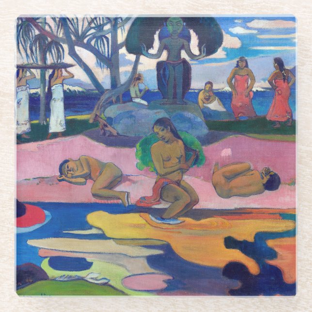 Paul Gauguin - Day of the God / Mahana no atua Glass Coaster (Front)