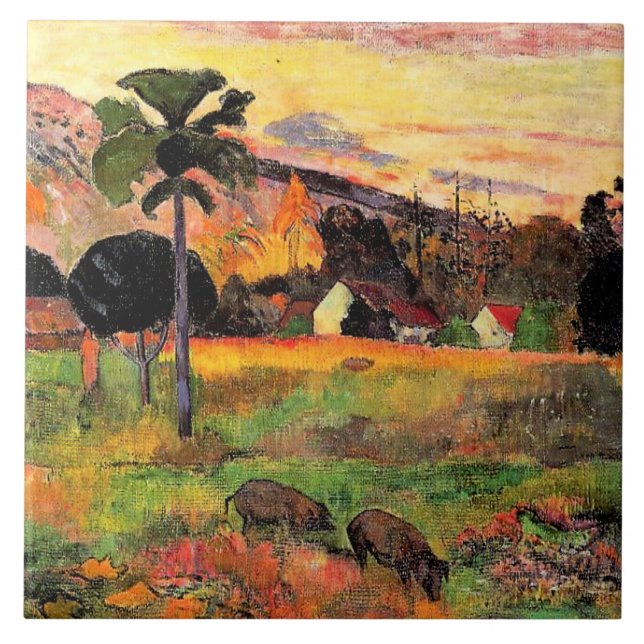 Paul Gauguin famous painting, Come Here Tile (Front)