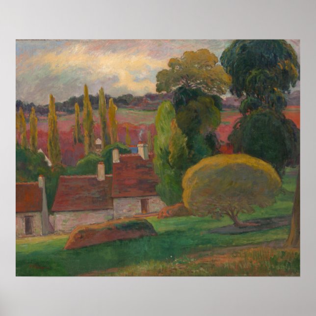 Paul Gauguin "Farm in Brittany" art print (Front)