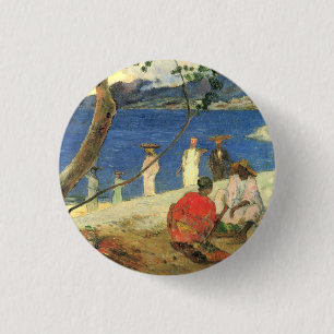 Paul Gauguin Fruit carriers at Turin Cove, or Seas 3 Cm Round Badge