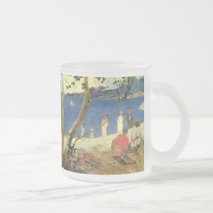 Paul Gauguin Fruit carriers at Turin Cove, or Seas Frosted Glass Coffee Mug