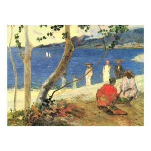 Paul Gauguin Fruit carriers at Turin Cove, or Seas Photo Print
