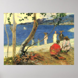 Paul Gauguin Fruit carriers at Turin Cove, or Seas Poster