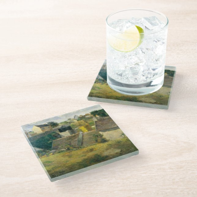 Paul Gauguin Houses at Vaugirard  Glass Coaster (Angled)