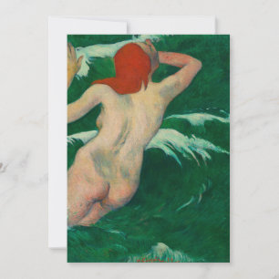 Paul Gauguin In the Waves (Dans les Vagues) Invitation