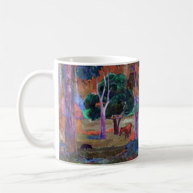 Paul Gauguin - Landscape with a Pig and a Horse Coffee Mug (Left)