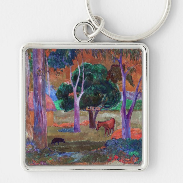 Paul Gauguin - Landscape with a Pig and a Horse Key Ring (Front)