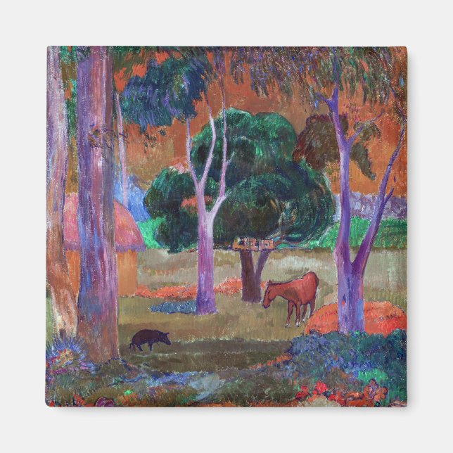 Paul Gauguin - Landscape with a Pig and a Horse Magnet (Front)