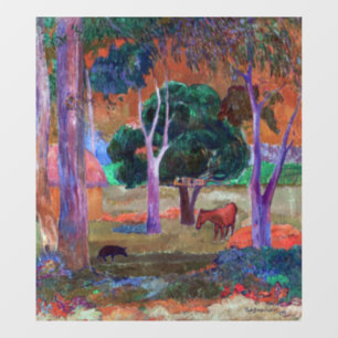 Paul Gauguin - Landscape with a Pig and a Horse Window Cling