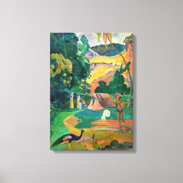 Paul Gauguin - Landscape with Peacocks / Matamoe Canvas Print (Front)