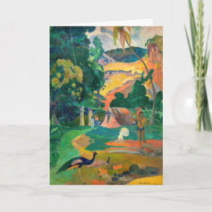 Paul Gauguin - Landscape with Peacocks / Matamoe Card
