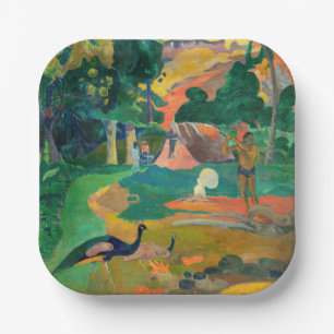 Paul Gauguin - Landscape with Peacocks / Matamoe Paper Plate