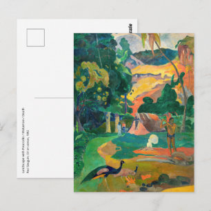 Paul Gauguin - Landscape with Peacocks / Matamoe Postcard