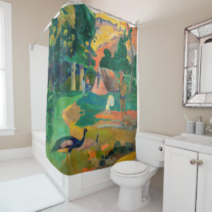 Paul Gauguin - Landscape with Peacocks / Matamoe Shower Curtain