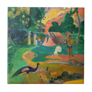 Paul Gauguin - Landscape with Peacocks / Matamoe Tile