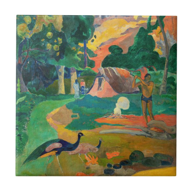 Paul Gauguin - Landscape with Peacocks / Matamoe Tile (Front)