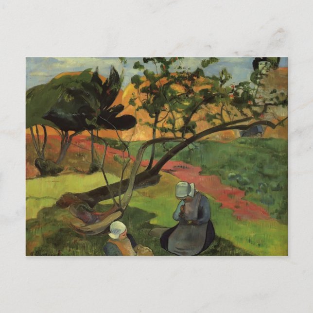 Paul Gauguin- Landscape with two breton women Postcard (Front)