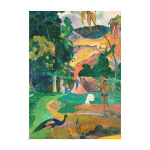 Paul Gauguin Matamoe, Landscape with Peacocks Canvas Print