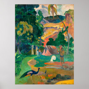 Paul Gauguin Matamoe, Landscape with Peacocks Poster