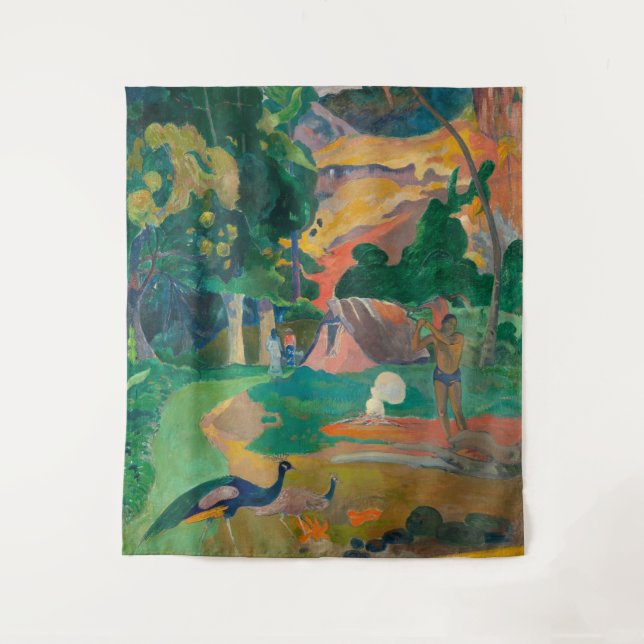 Paul Gauguin Matamoe Landscape with Peacocks Tapestry (Front)