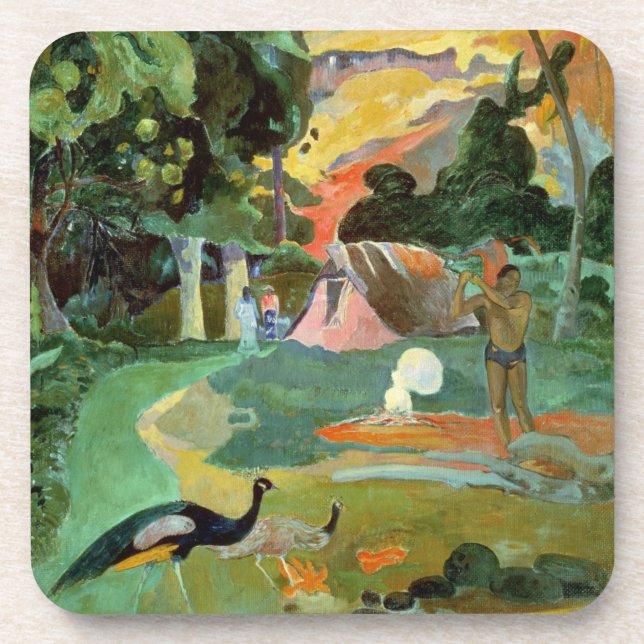 Paul Gauguin | Matamoe or, Landscape with Peacocks Coaster (Front)