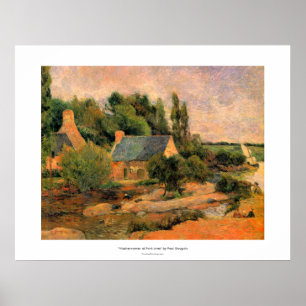 Paul Gauguin painting Washerwomen at Pont-Aven art Poster