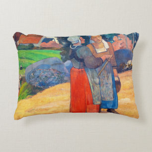 Paul Gauguin - Paysannes Bretonnes Decorative Cushion