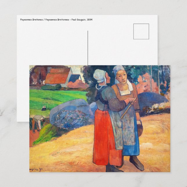 Paul Gauguin - Paysannes Bretonnes Postcard (Front/Back)