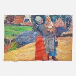 Paul Gauguin - Paysannes Bretonnes Tea Towel