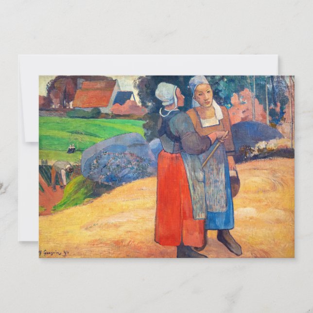 Paul Gauguin - Paysannes Bretonnes Thank You Card (Front)