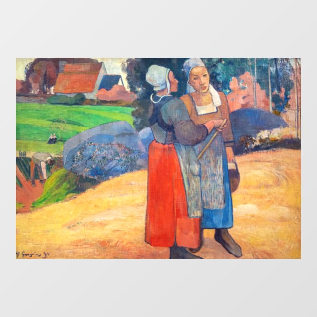 Paul Gauguin - Paysannes Bretonnes Window Cling (Sheet)