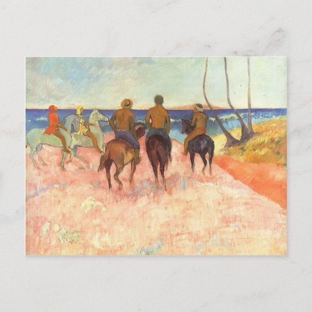 Paul Gauguin- Riders on the beach Postcard (Front)