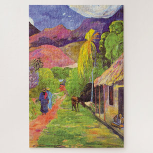 Paul Gauguin Road in Tahiti Vintage Fine Art Jigsaw Puzzle