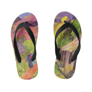 Paul Gauguin Road in Tahiti Vintage Fine Art Kid's Flip Flops