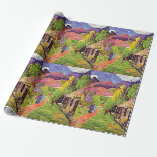 Paul Gauguin Road in Tahiti Vintage Fine Art Wrapping Paper