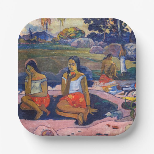 Paul Gauguin - Sacred Spring, Sweet Dreams Paper Plate (Front)