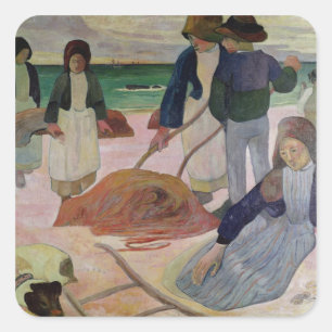 Paul Gauguin   Seaweed Gatherers, 1889 Square Sticker
