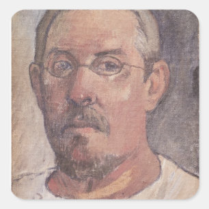 Paul Gauguin   Self portrait, 1902-3 Square Sticker