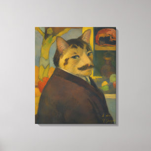 Paul Gauguin Self-Portrait as a Cat Canvas Print