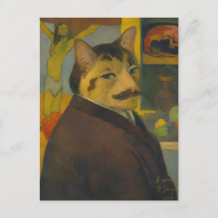 Paul Gauguin Self-Portrait as a Cat Postcard