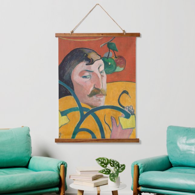 Paul Gauguin Self Portrait Modern Art Wood Wall Hanging Tapestry (Living Room)